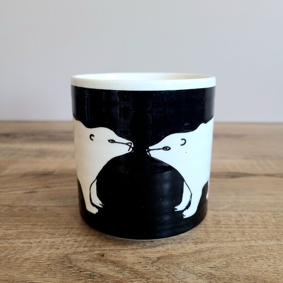 Keep Co. for Anthropologie large ceramic coffee tea mug with polar bears. - Picture 3 of 5